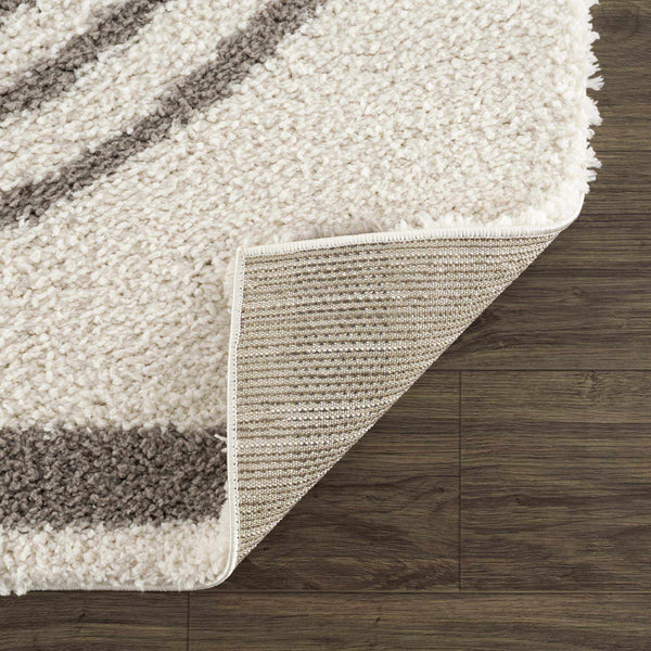 Plush Arch-Pattern Taupe Area Rug