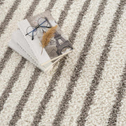 Plush Arch-Pattern Taupe Area Rug