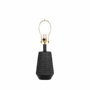 Carved Resin Black Table Lamp