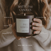 Fall Leaves Soy Candle, Brown Matte Jar, 15 oz
