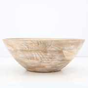 Whitewash Mango Wood Serving Bowl