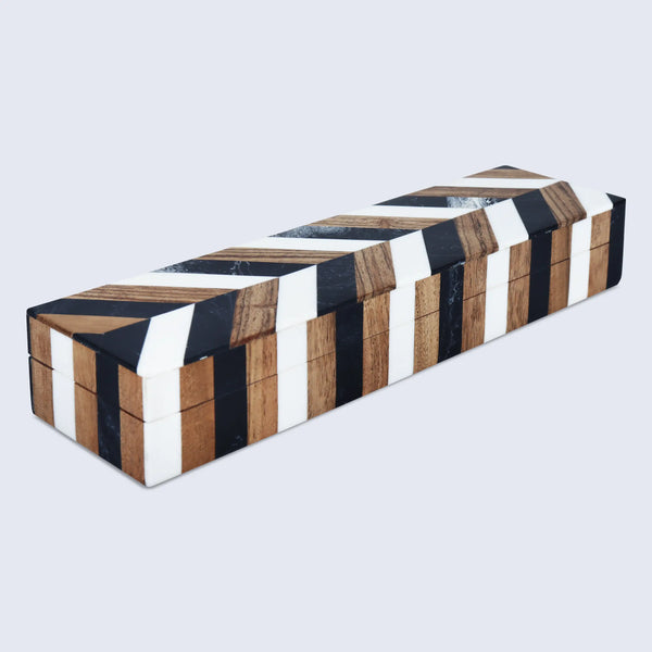 Resin Inlay Wood Marquetry Decorative Box