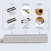 Bone Inlay Stripe Decorative Storage Box