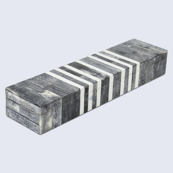 Stripe Inlay Bone Resin Storage Box