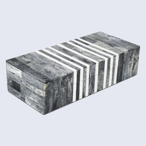 Stripe Inlay Bone Resin Storage Box