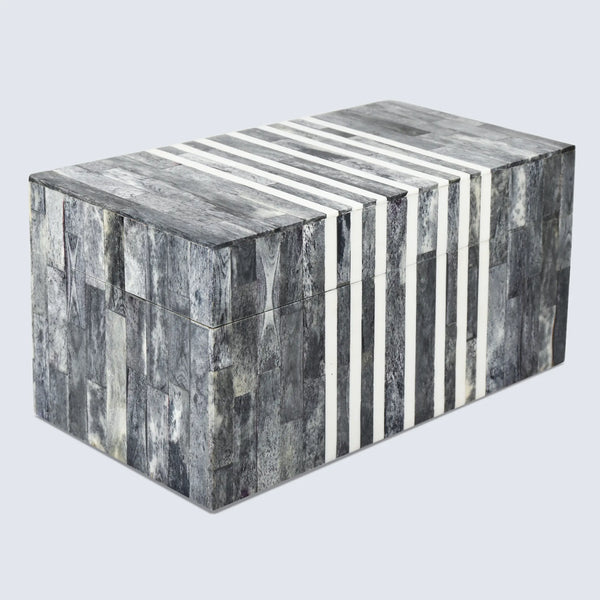 Stripe Inlay Bone Resin Storage Box