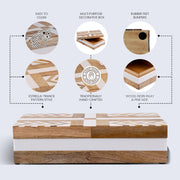 Resin Inlay Wood Decorative Storage Box