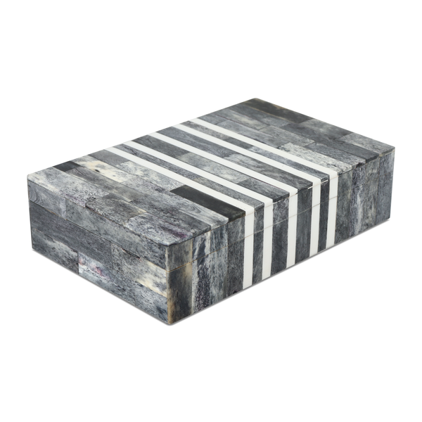 Stripe Inlay Bone Resin Storage Box