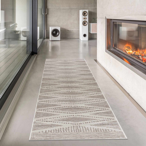 Geometric Diamond Polypropylene Area Rug