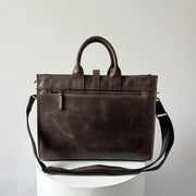 Full-Grain Leather Laptop Briefcase