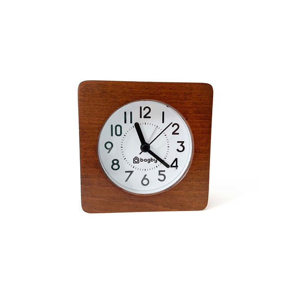 Wood-Frame Silent Analog Alarm Clock
