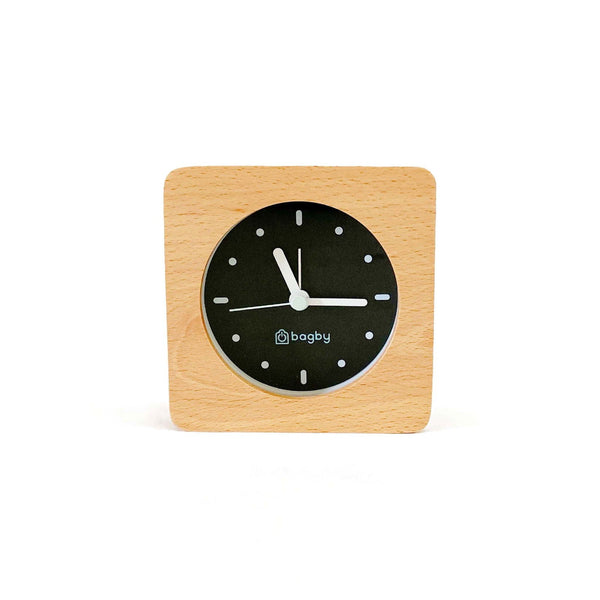 Wood Frame Silent Analog Alarm Clock