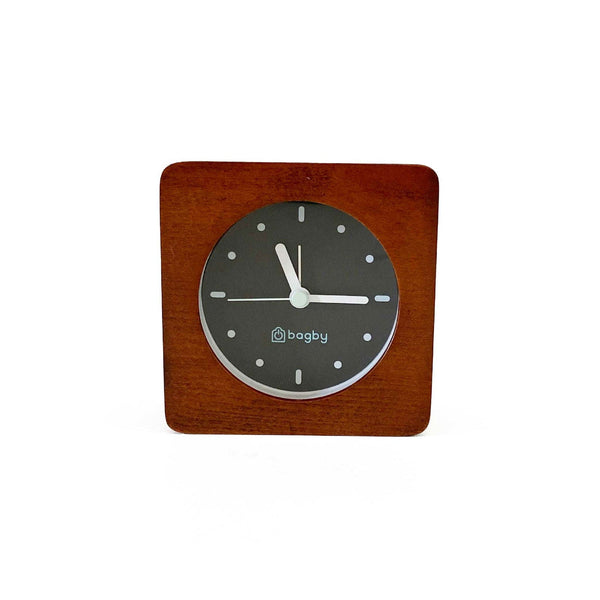 Wood Frame Silent Analog Alarm Clock