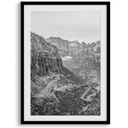 Black and White Zion Canyon Print Set