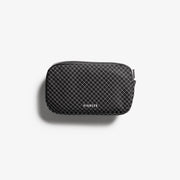 Water-Resistant Grid-Weave Zip Pouch