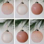 Vintage Rose Glass Ornament Set