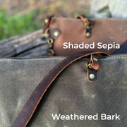 Waxed Canvas Leather Tote Bag