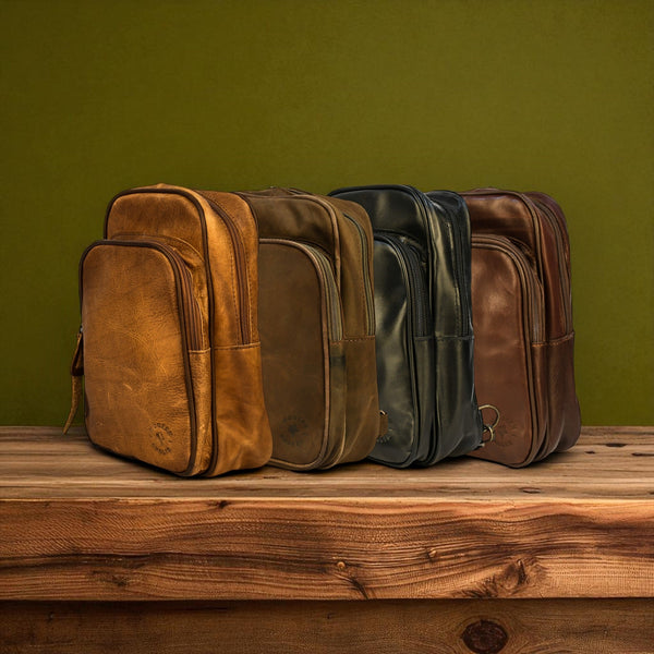 Treated Leather Crossbody Sling Bag