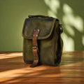Treated Bovine Leather Crossbody Satchel