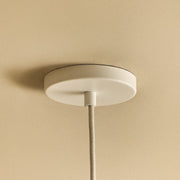 Oyster White Cone Pendant with Sphere III LED Bulb
