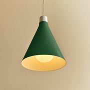 Dark Green Cone LED Pendant with Sphere III Bulb