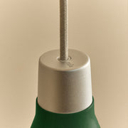 Dark Green Cone LED Pendant with Sphere III Bulb