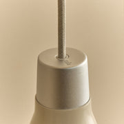 Oyster White Cone Pendant with Sphere III LED Bulb