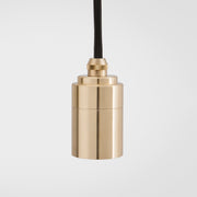 Brass Linear Triple Pendant Fixture, White Canopy