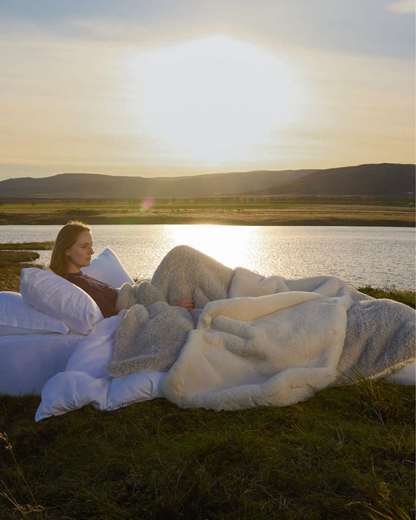 Faux Fur Bamboo-Backed Comforter – comforters (view 5) | Roost & Roam