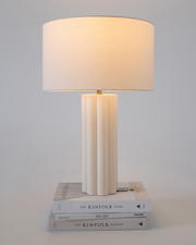 Fluted Ceramic Base Table Lamp
