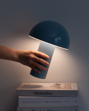 Dome-Shade Cordless Portable Table Lamp