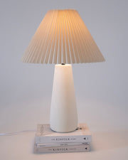 Pleated Shade Ceramic Table Lamp
