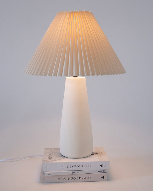 Pleated Shade Ceramic Table Lamp