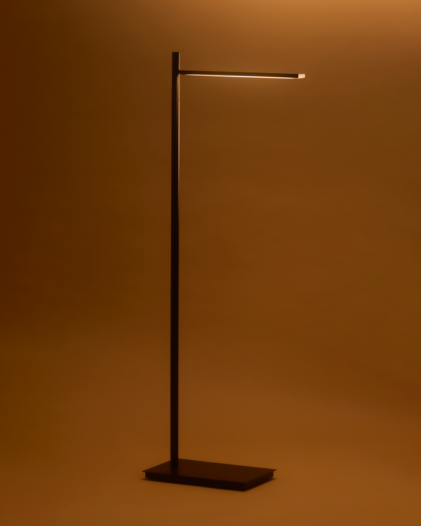 Matte Black Pharmacy Floor Lamp with Adjustable LED Shade