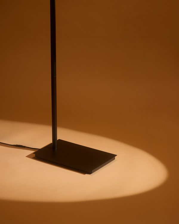 Matte Black Pharmacy Floor Lamp with Adjustable LED Shade