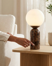 Marble Globe Tall Table Lamp