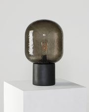 Smoked Glass Dome Table Lamp