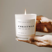 Christmas Soy Candle, White Jar, 11 oz