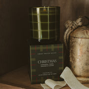 Olive Glass Christmas Soy Candle, 12 oz