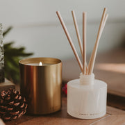 Gold Aluminum Soy Candle, Warm & Cozy, 10 oz