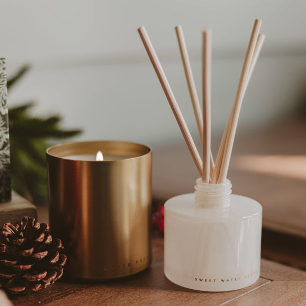 Warm & Cozy Soy-Blend Candle in Gold Metal Jar, 10 oz