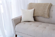 Geometric Print Linen-Blend Throw Pillow — back and side profile detail