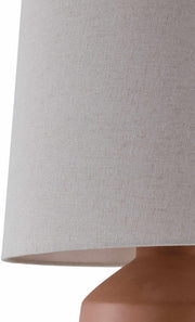 Matte Ceramic Terracotta Table Lamp — scale reference and proportion detail