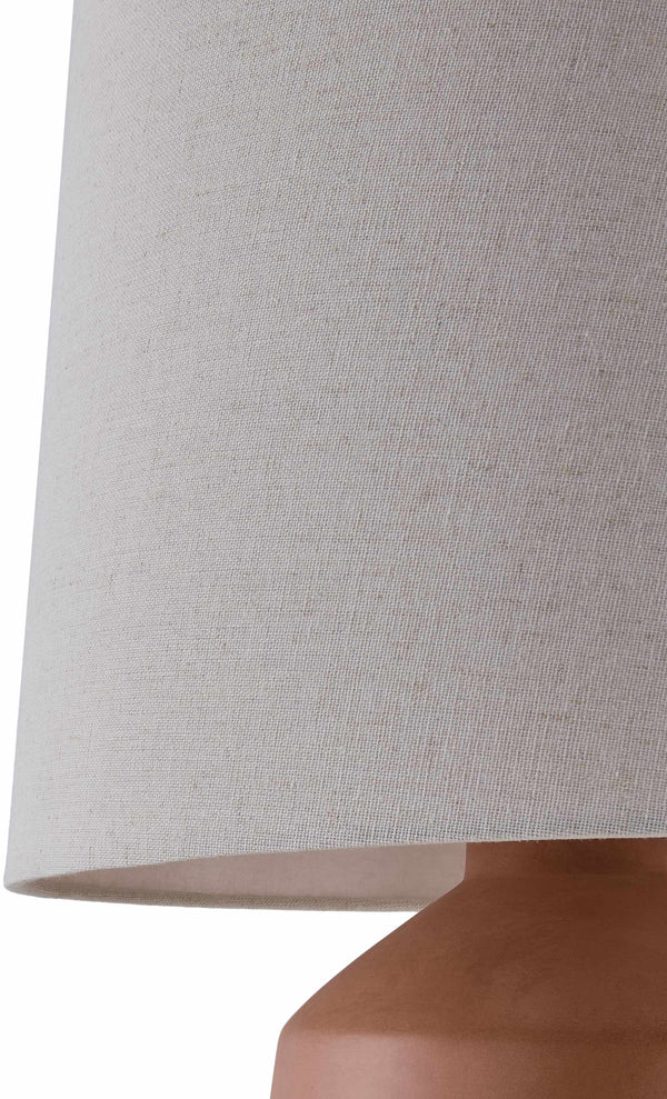 Matte Ceramic Terracotta Table Lamp — scale reference and proportion detail