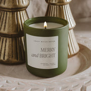 Olive Matte Soy Candle, Bayberry & Cedar, 15 oz