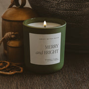 Olive Matte Soy Candle, Bayberry & Cedar, 15 oz