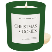 Christmas Cookies Soy Candle, Green Matte Jar, 15 oz