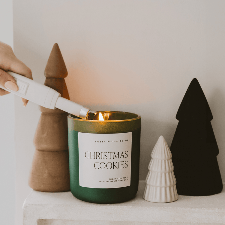 Christmas Cookies Soy Candle, Green Matte Jar, 15 oz