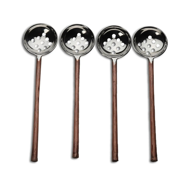 Copper-Finish Perforated Olive Spoon Set