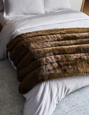 Channel Faux Fur Cuddle Blanket